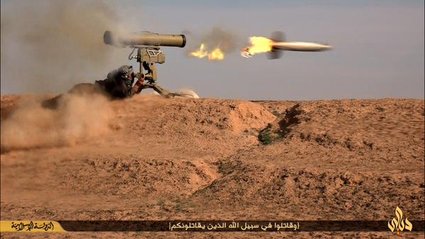 #IS images from Diyala show IS fighters operating 9M133 Kornet and 9M113 Konkurs ATGM and M79 Osa rocket launchers  