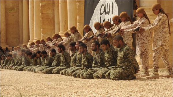 New ISIS video shows mass execution of Syrian soldiers by KIDS in Palmyra historic site 