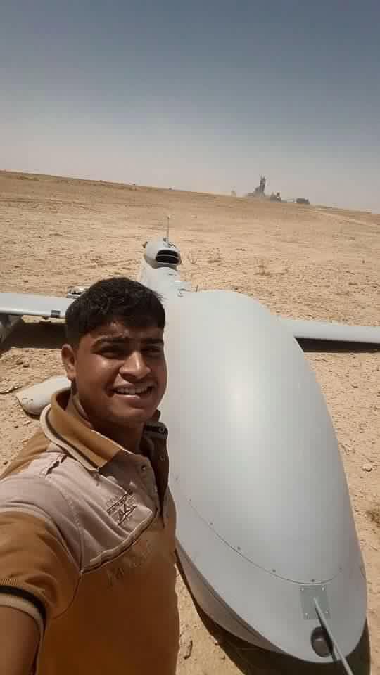 What looks to be a MQ-1C US drone crashed in Samawah  Iraq