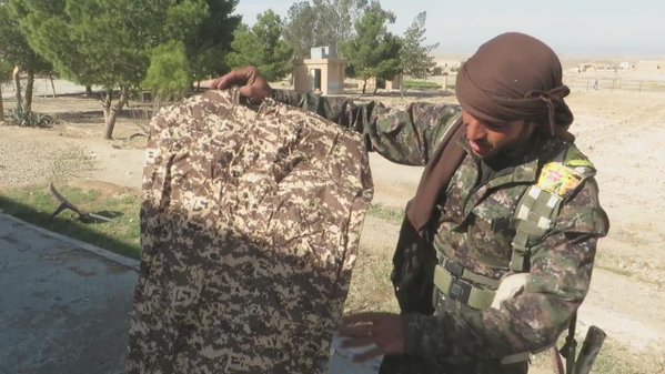 VIDEO: #YPG shows off #ISIS aluminum covers, which they use to hide from infrared cameras of drones 