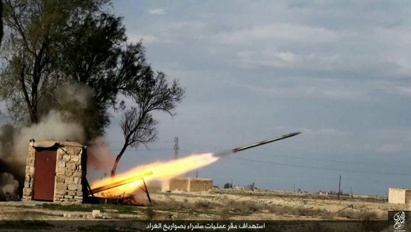 #Iraq Daesh targeting Iraqi forces with 122mm artillery and 122mm GRAD rocket's near Samarra