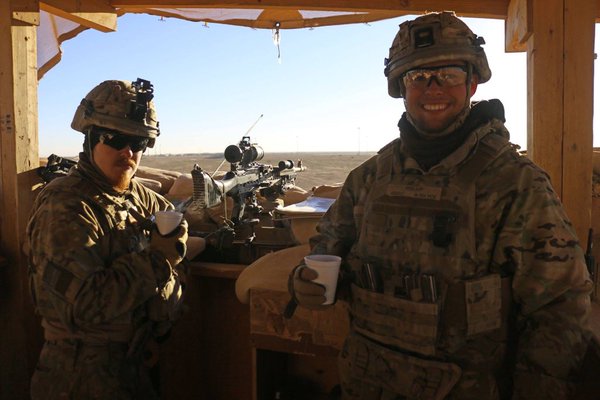 Troops from #Denmark guarding Ayn Al-Asad airbase in western #Anbar, #Iraq. Site of coalition training project. 