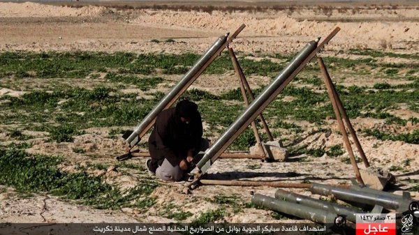 #Iraq Daesh picture report claimed yesterday that they shelled the area of former FOB Speicher in #Tikrit with DIY 