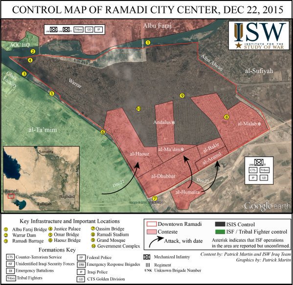 Complete Battle/Situation Map Of #Ramadi by @TheStudyofWar