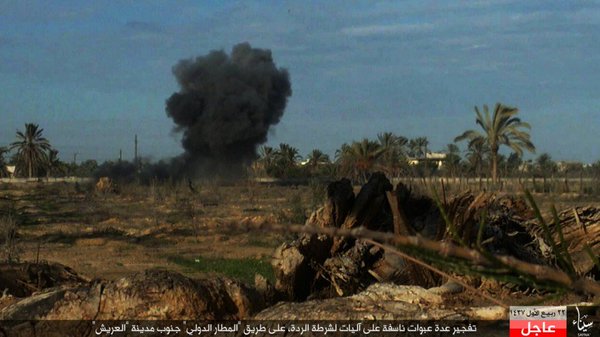 #ISIS photo report shows IED attack at al Arish #Egypt 