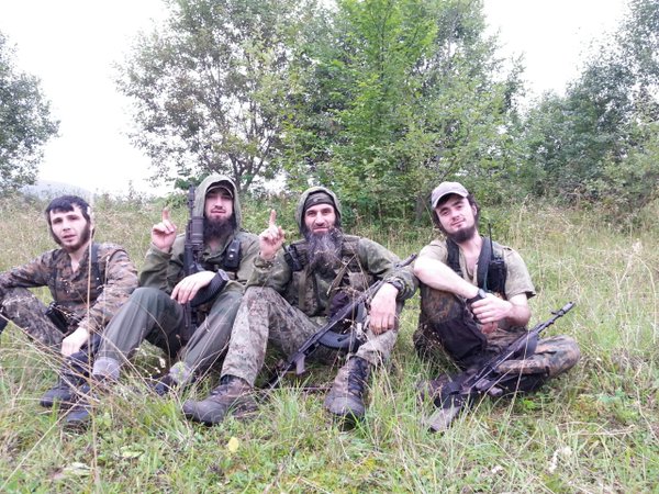 Chechen militants in Syria belonging to Ajnad al Sham and Imarat Kavkaz 