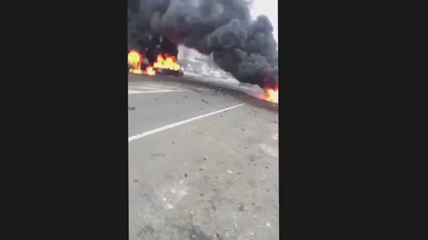 [Old video]Explosion at checkpoint in Dagestan