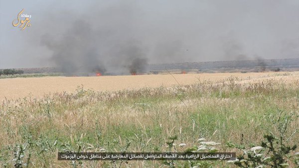 Shelling of ISIS positions near Ain Thakar