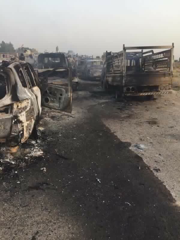 Many Isis militants tried to flee from outskirts of Fallujah toward the desert to Syria but many of them killed   