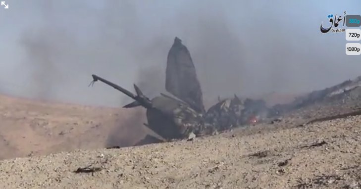 ISIS released footage of the Mig-23 downed  and  pilot killed in DeirEzzor