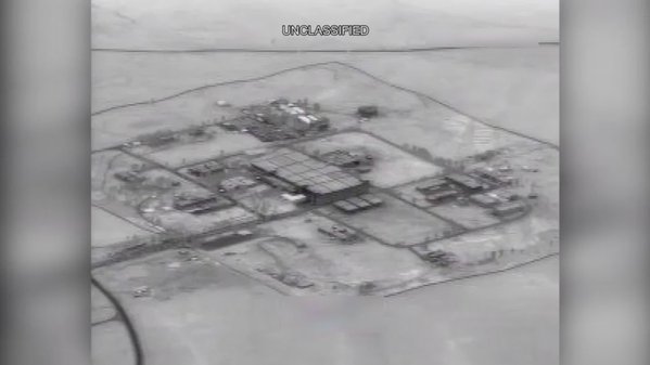 B-52 airstrike on a chemical weapons factory near Mosul(geolocation via @obretix) 