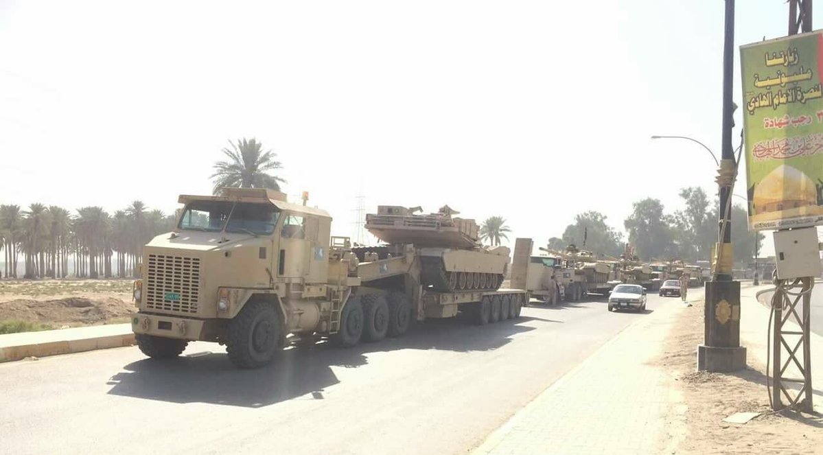 Iraqi army convoys are on the move to Mosul. The build-up continues.  