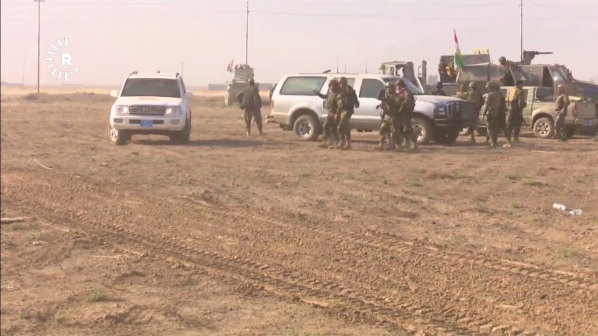 German Special Forces with ATF Dingo mounting an MG-2 supporting Peshmerga during Mosul offensive