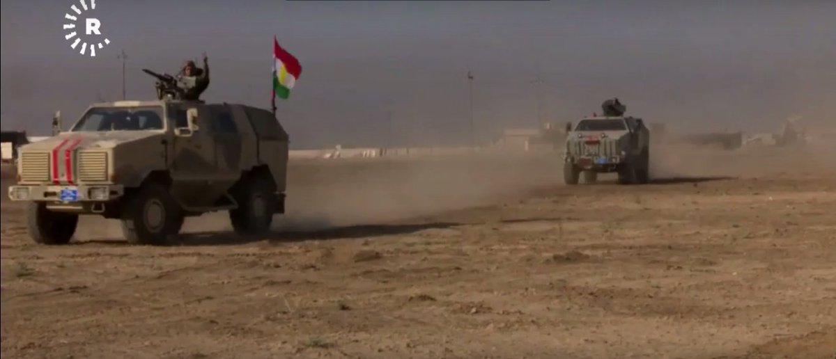 German Special Forces with ATF Dingo mounting an MG-2 supporting Peshmerga during Mosul offensive