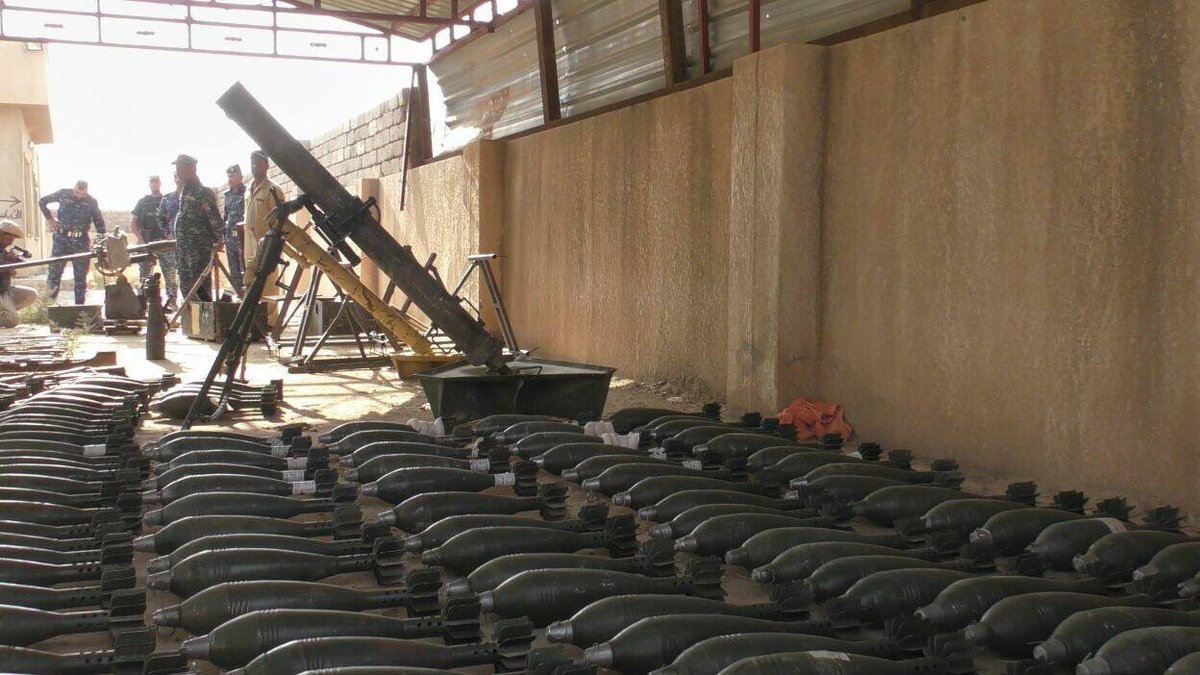 Large amount of weapons seized by Iraq Federal police in Al Shura from ISIL