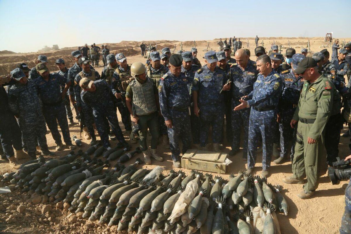 Large amount of weapons seized by Iraq Federal police in Al Shura from ISIL