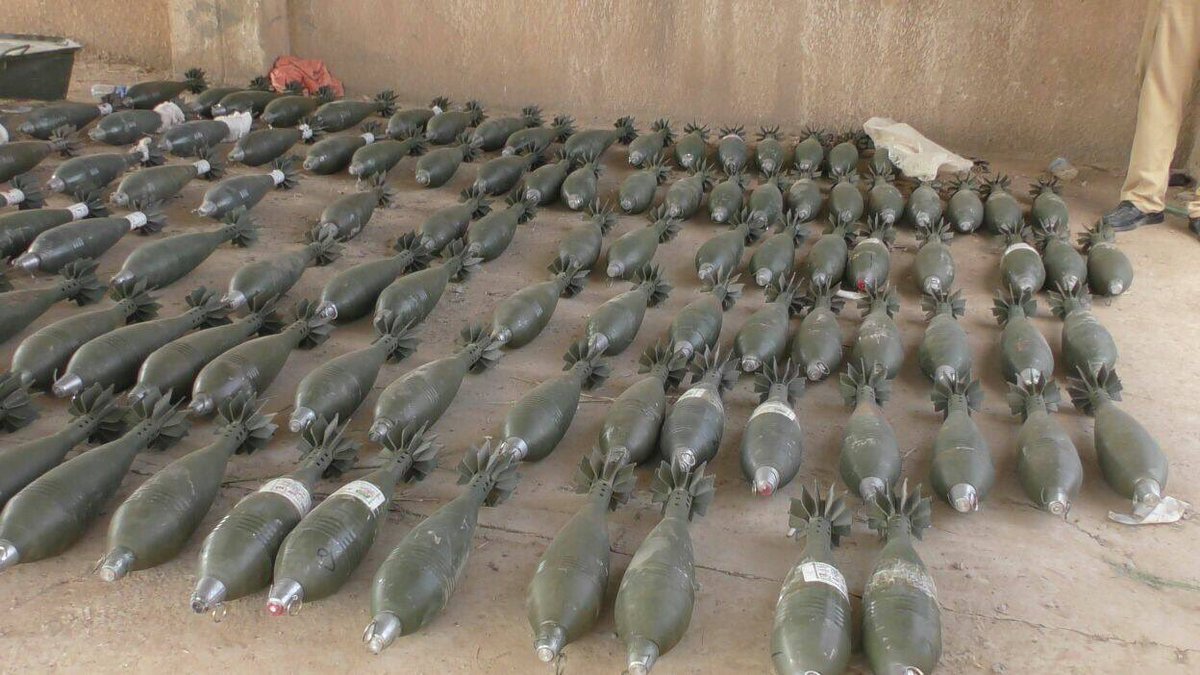 Large amount of weapons seized by Iraq Federal police in Al Shura from ISIL