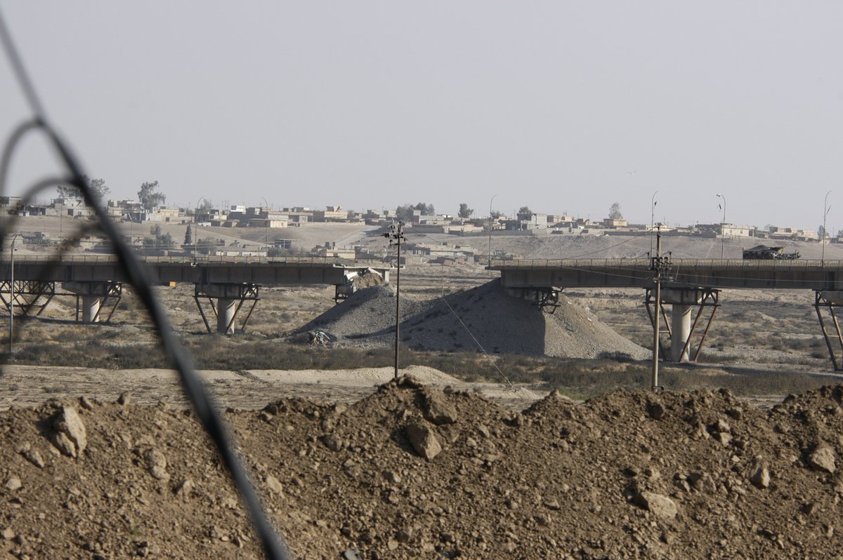 Blown bridge over the Tigris River at Qayyarah  