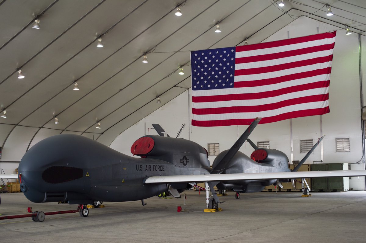 Deployed RQ-4 Global Hawk UAVs takes flight against ISIS (Al Dhafra Air Base)