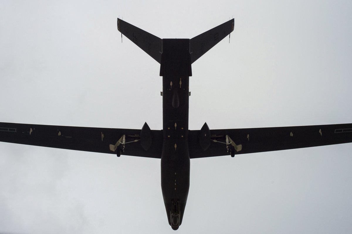 Deployed RQ-4 Global Hawk UAVs takes flight against ISIS (Al Dhafra Air Base)