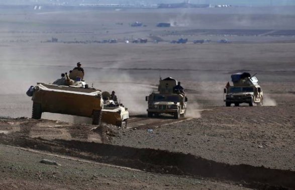 Images of Iraq's army and Hashd as they reached the Badush cement plant, about 15km northwest of Mosul.  