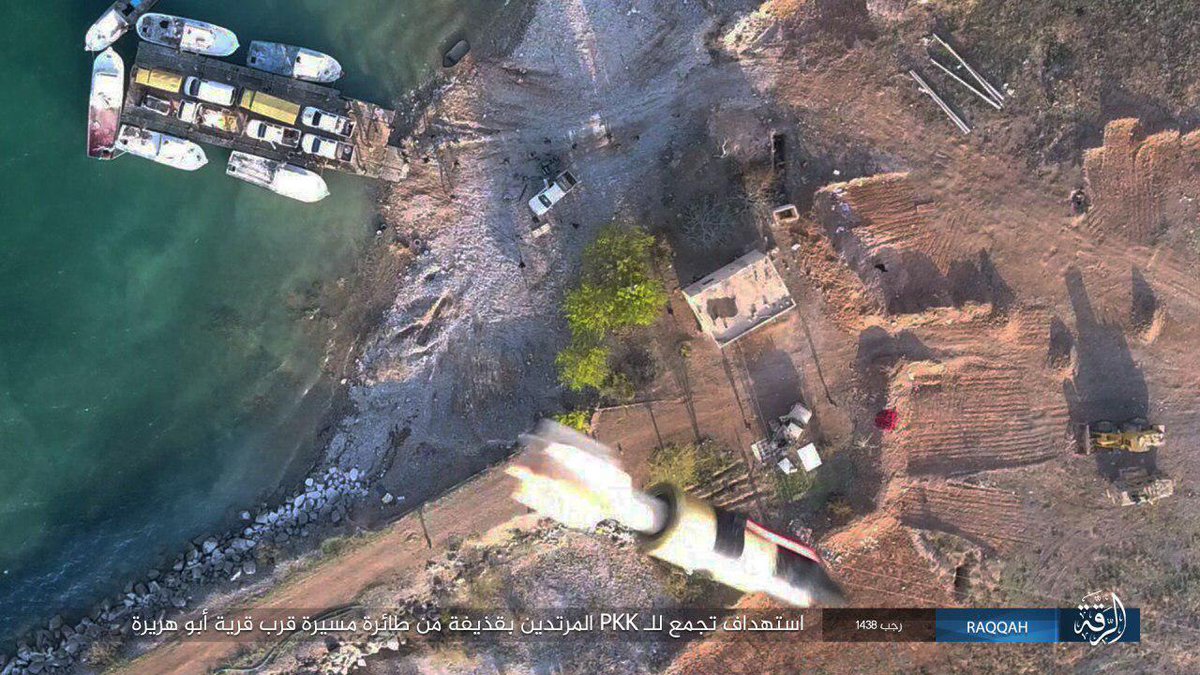 Raqqa: ISIS media showing attack on SDF boats crossing Euphrates river  