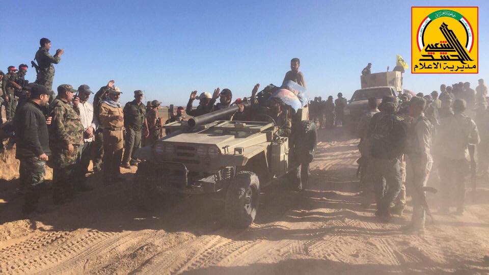 PMU Iranian version of 106mm M40 A2 recoilless rifle mounted on Safir jeep  and  modified BTR-152 in Hatra south west Mosul 