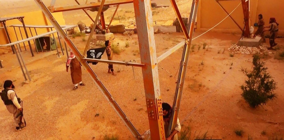 ISIS blew up the radio towers at the ISF base near the border at al Tanf.  