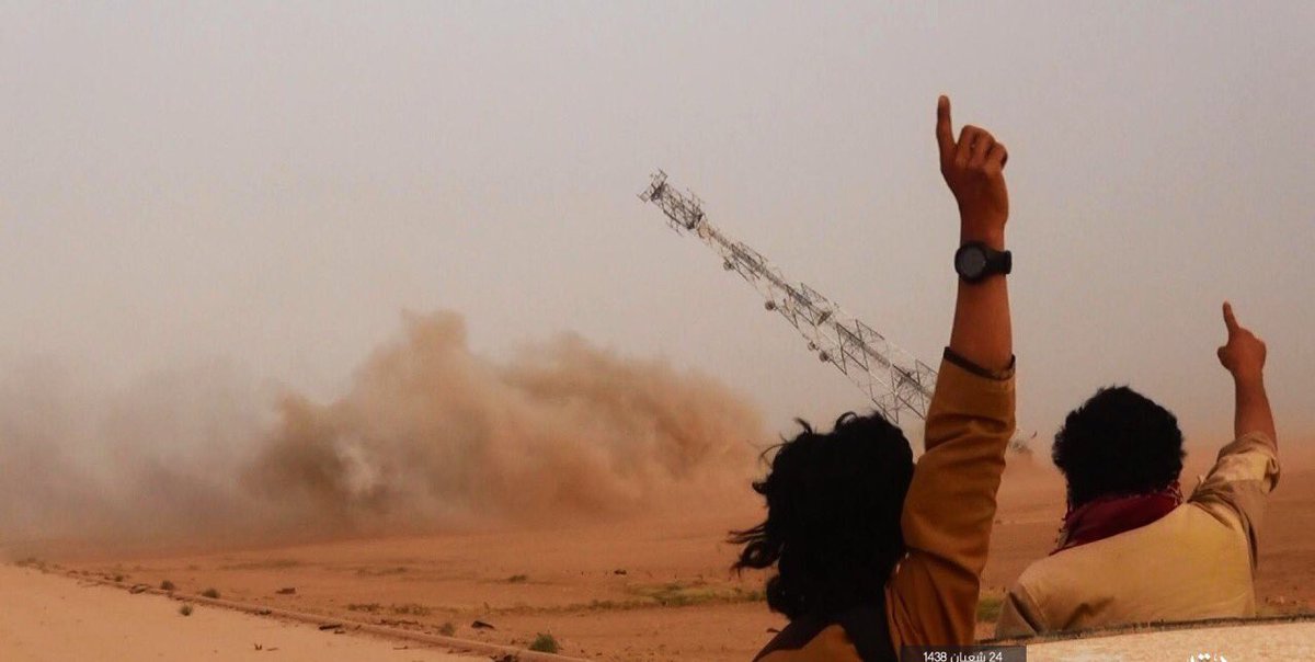 ISIS blew up the radio towers at the ISF base near the border at al Tanf.  