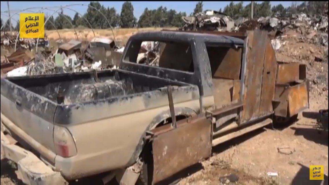 IS up-armored Mitsubishi 4x4 SVBIED  and  up-armored HMMWV captured by loyalists in push into Raqqah province  