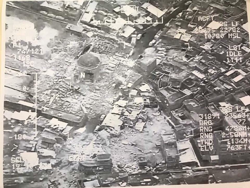 MOSUL (foto) :  Drone image of al-Nuri Mosque after ISIS detonation 21480581_0