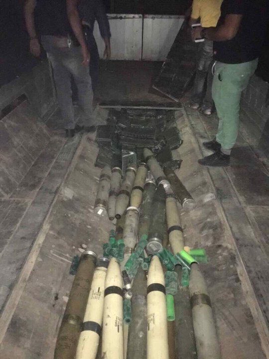 Iraq intelligence seized a flatbed truck that has over 30 explosive vests and 25 rocket hidden in it in Northeast Baghdad.  