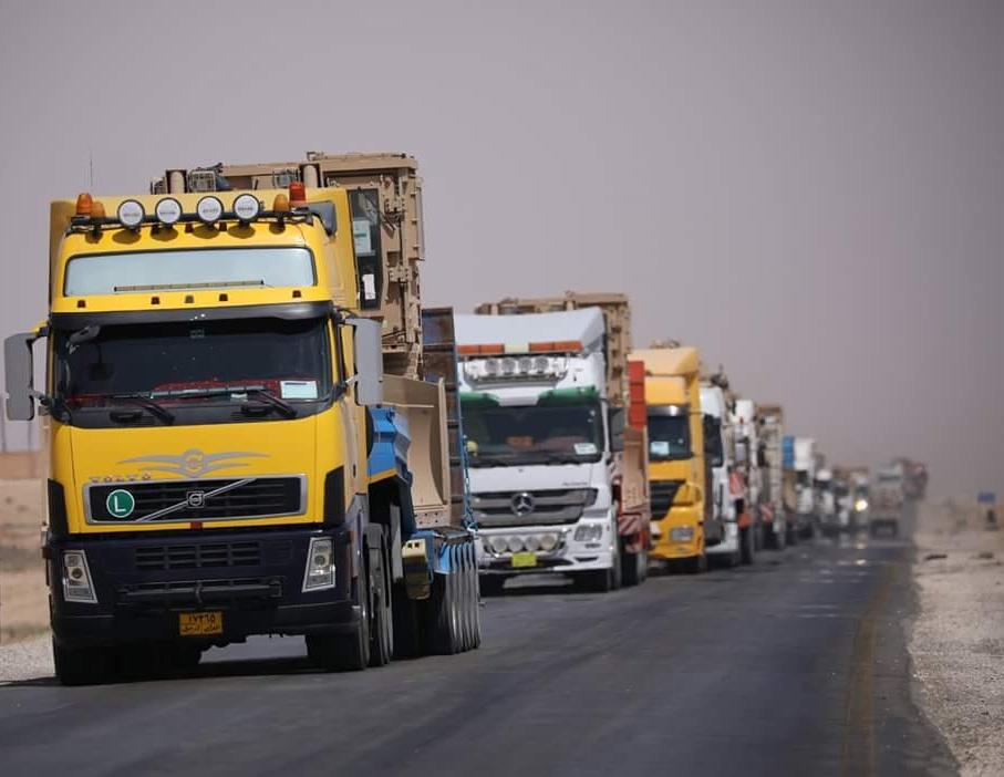 U.S armaments  and  military vehicles being delivered to SDF via trucks toward Raqqa.  