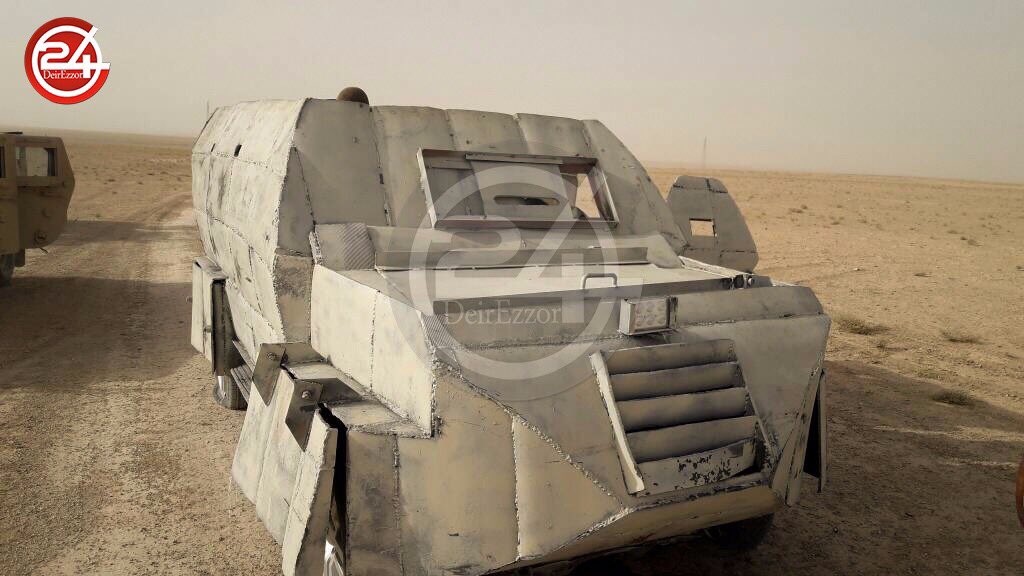 SDF in Deir Ezzor captures an ISIS suicide bomber along with his vehicle.   