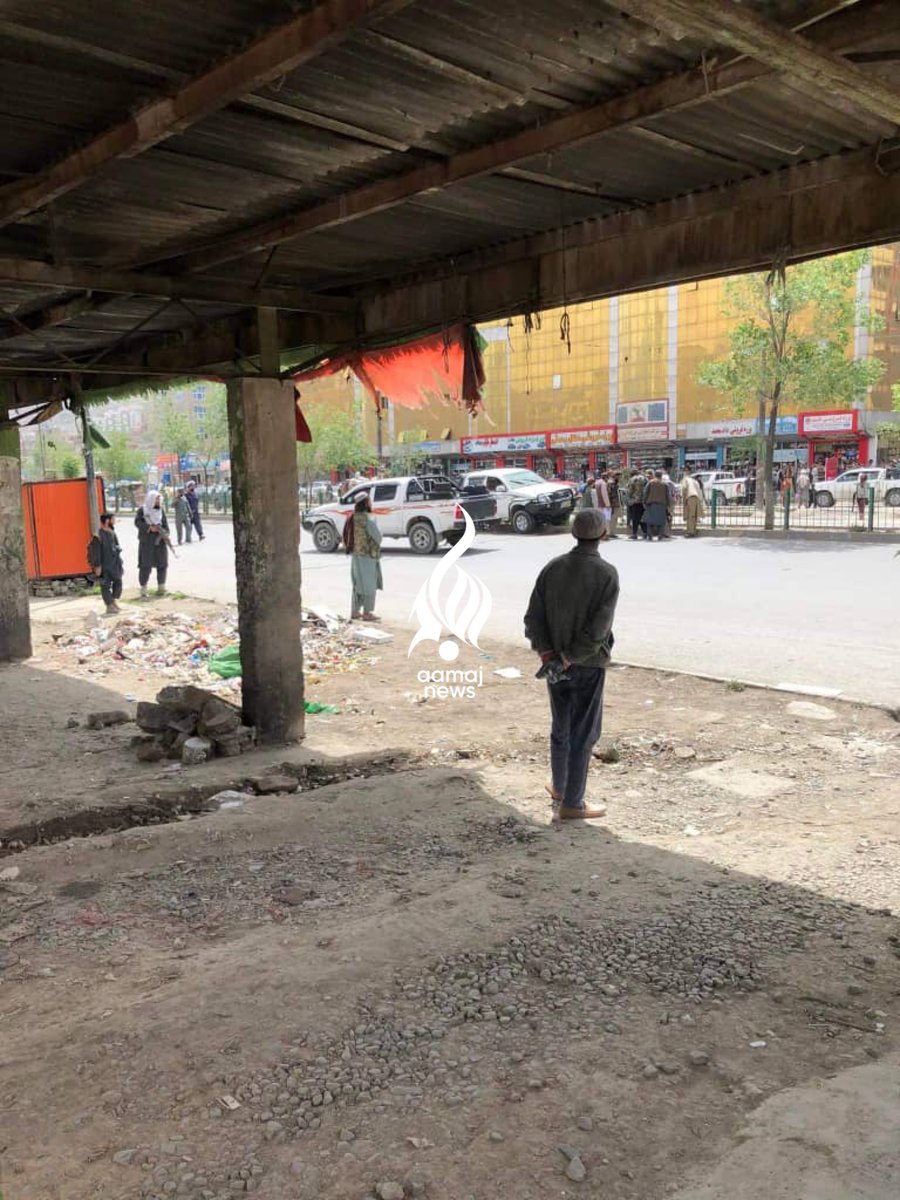 Images showing the Taliban vehicle that was hit by MIED this morning in Kabul