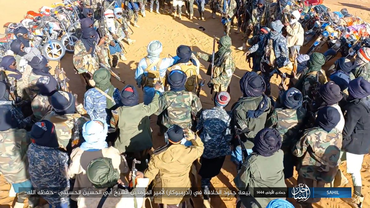 Amaq released photoset from Wilayah Sahel showing IS fighters pledging allegiance to the new Islamic State caliph Abu al-Hussein al-Husseini al-Qurashi