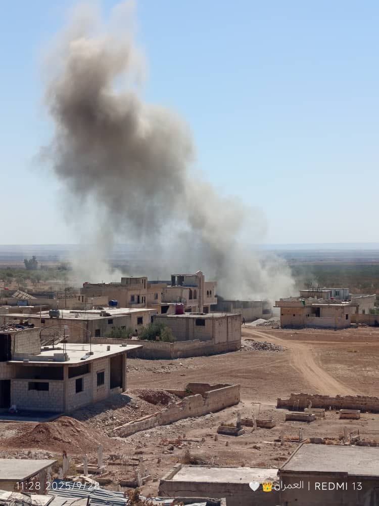 A drone believed to be from the international coalition targeted a house in the town of Al-Tamanah in the Idlib countryside.