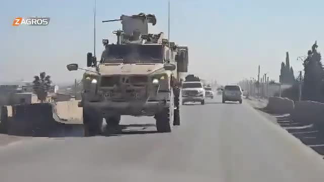 A US patrol left the city of Raqqa, passing through the village of Al-Kasrat, heading towards Deir Hafer.