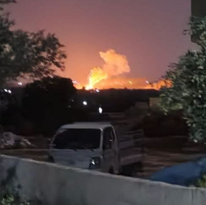 Footage circulating online shows an explosion in Deir ez-Zor, Syria.
